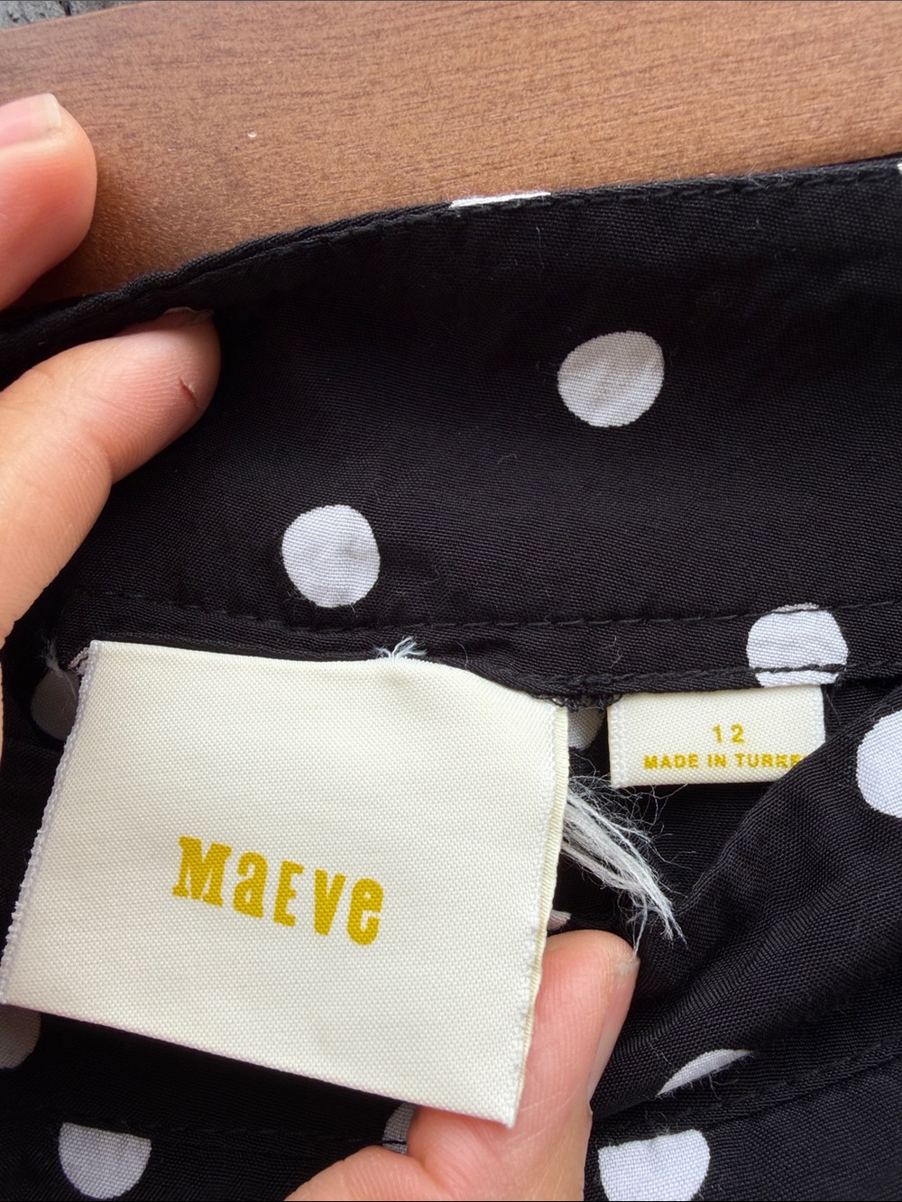 Maeve Black & White Polka Dot Pants - Picture 3 of 10